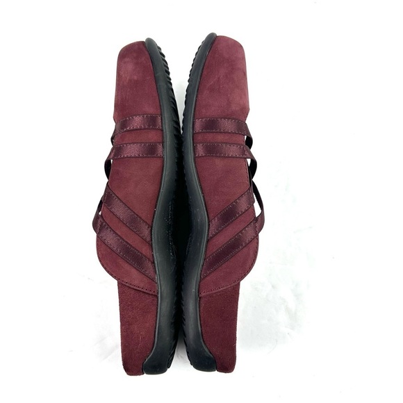 Vionic Claire Shoes 6 Burgundy Maroon Suede Slip On Flats - Picture 5 of 7